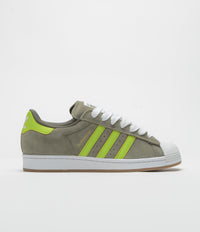 Adidas Superstar ADV Shoes in Olive Strata and Semi Solar Yellow / Gold Metallic