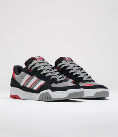 Adidas Tekkira Cup Shoes in Core Black and FTWR White / Better Scarlet