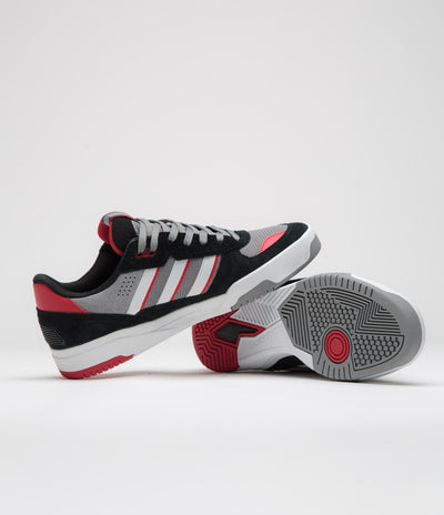 Adidas Tekkira Cup Shoes in Core Black and FTWR White / Better Scarlet