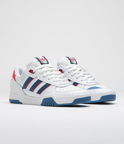 Adidas Tekkira Cup Shoes - FTWR White / Dusky Petrol / Better Scarlet