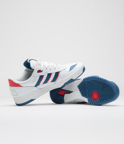 Adidas Tekkira Cup Shoes - FTWR White / Dusky Petrol / Better Scarlet