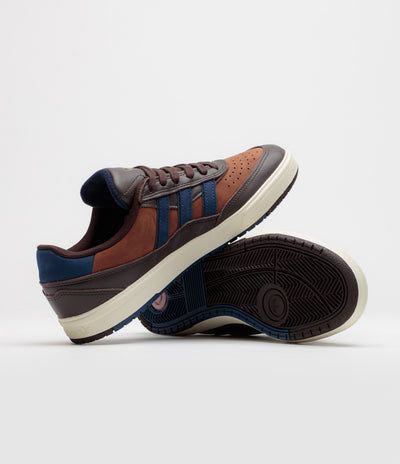 Adidas Tyshawn II Shoes - Aurora Coffee / Dark Blue / Preloved Brown