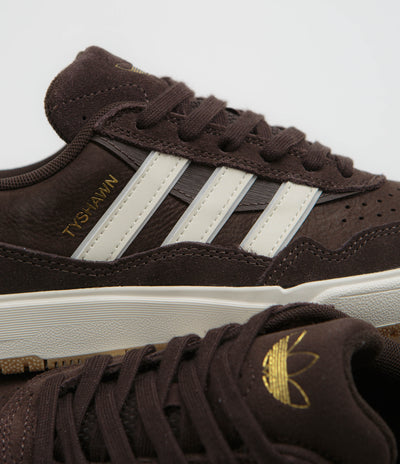Adidas Tyshawn II Shoes in Aurora Coffee and Off White / Chalk White