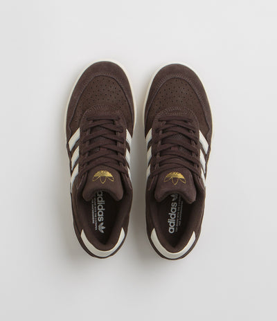 Adidas Tyshawn II Shoes in Aurora Coffee and Off White / Chalk White
