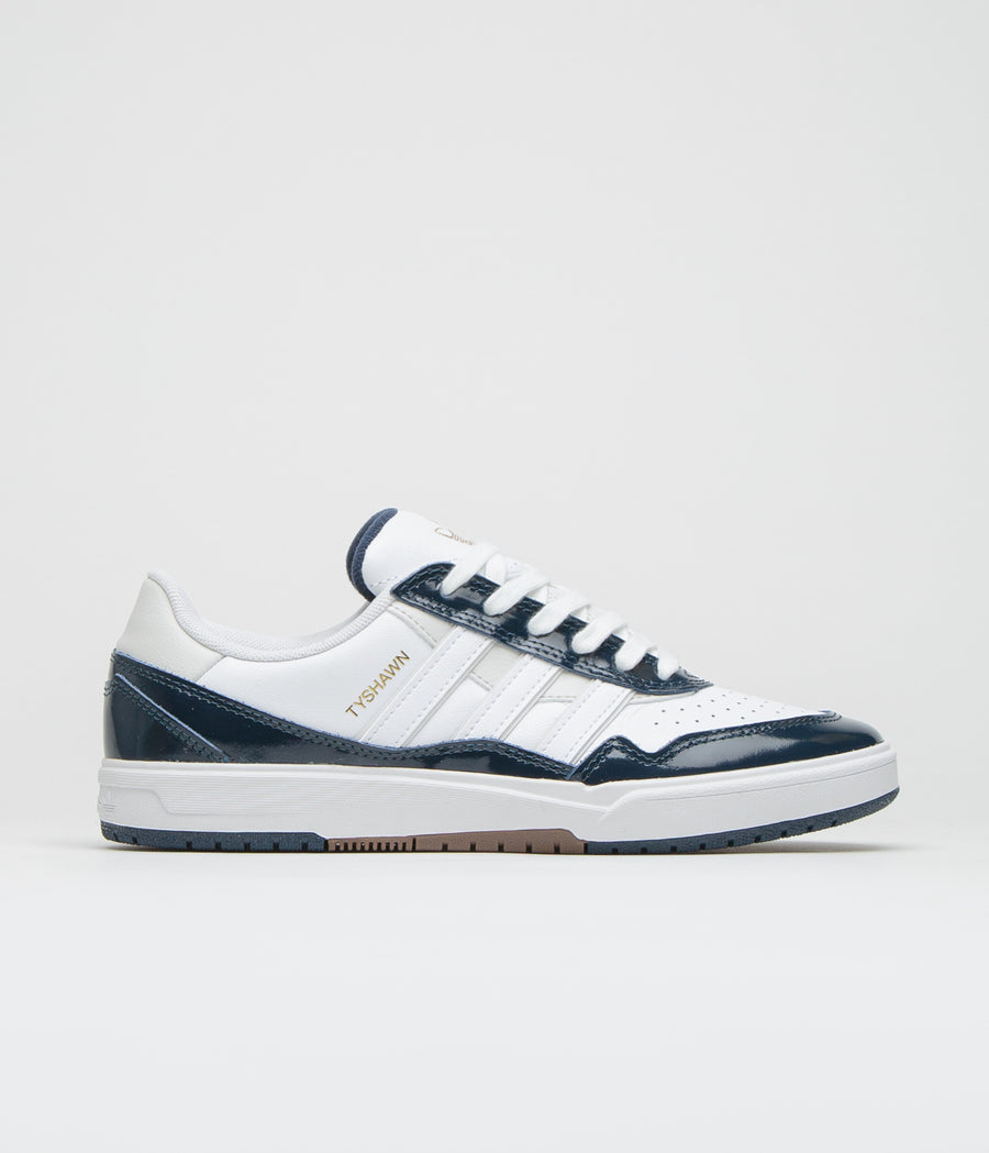 Adidas Tyshawn II Shoes in Collegiate Navy and FTWR White / Grey One