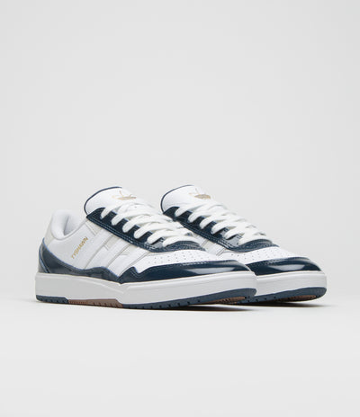 Adidas Tyshawn II Shoes in Collegiate Navy and FTWR White / Grey One