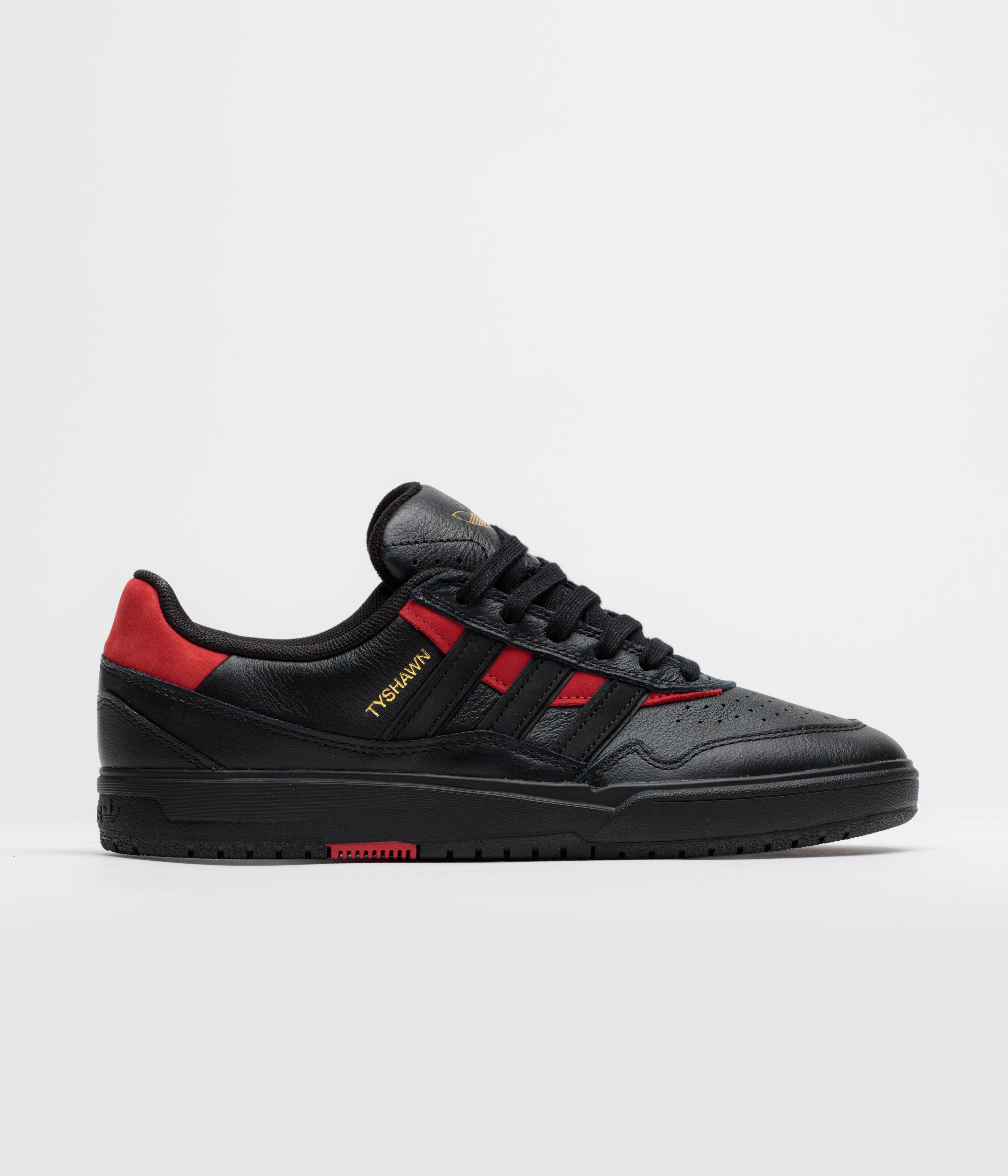 Adidas Tyshawn II Shoes - Core Black / Core Black / Better Scarlet