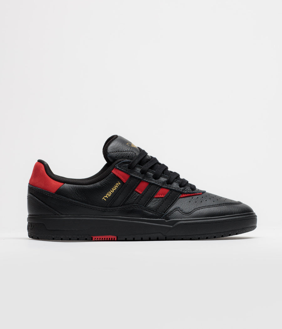 Adidas Tyshawn II Shoes - Core Black / Core Black / Better Scarlet