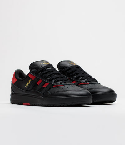 Adidas Tyshawn II Shoes - Core Black / Core Black / Better Scarlet
