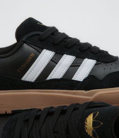 Adidas Tyshawn II Shoes in Core Black and FTWR White / Gum4 / Black