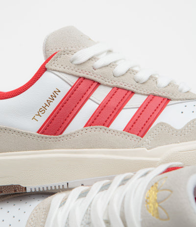 Adidas Tyshawn II Shoes - FTWR White / Better Scarlet / Chalk White
