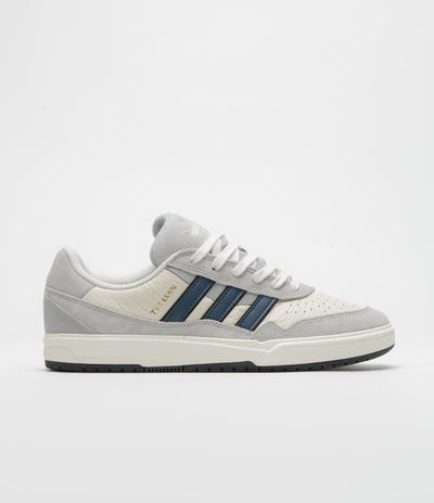 Adidas Tyshawn II Shoes in Grey Two and Collegiate Navy / Chalk White