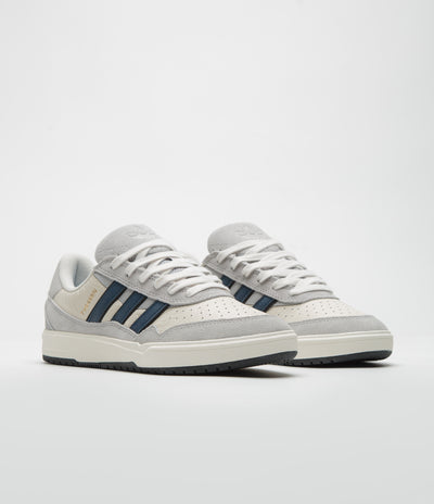 Adidas Tyshawn II Shoes in Grey Two and Collegiate Navy / Chalk White