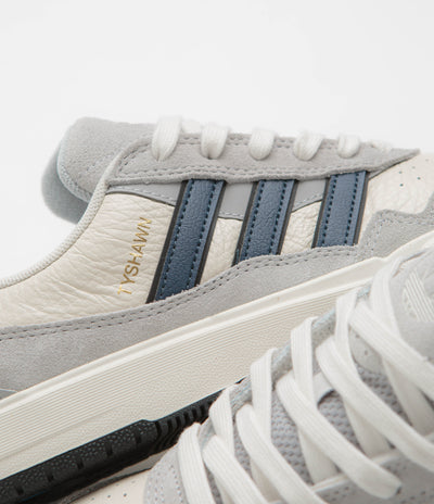 Adidas Tyshawn II Shoes in Grey Two and Collegiate Navy / Chalk White