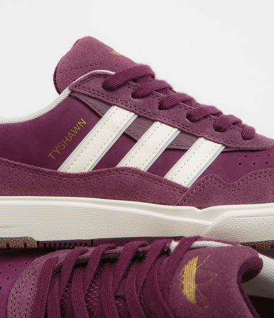 Adidas Tyshawn II Shoes - Maroon / Chalk White / Gold Metallic