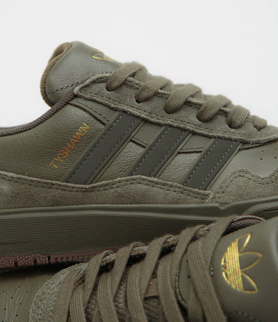 Adidas Tyshawn II Shoes - Olive Strata / Shadow Olive / Gum5
