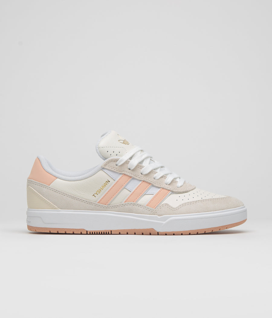 Adidas Tyshawn II Shoes in Wonder White and Powder Coral / Off White