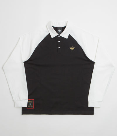 Adidas Tyshawn Rugby Shirt in Black and White