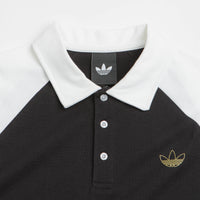 Adidas Tyshawn Rugby Shirt in Black and White thumbnail