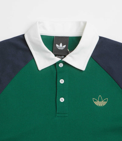 Adidas Tyshawn Rugby Shirt - Collegiate Green / Legend Ink