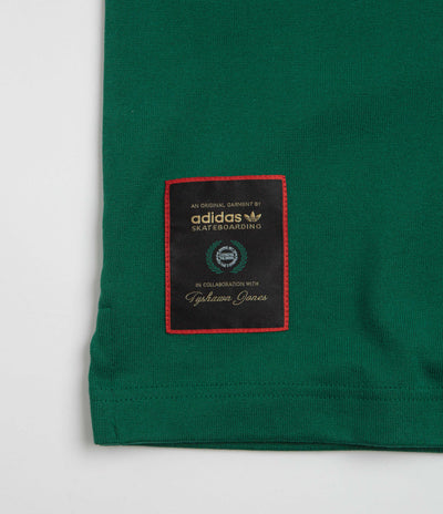 Adidas Tyshawn Rugby Shirt - Collegiate Green / Legend Ink