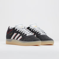 Adidas Tyshawn Shoes in Carbon and Crystal White / Better Scarlet thumbnail