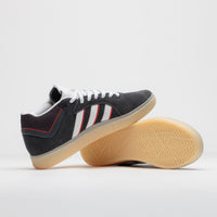 Adidas Tyshawn Shoes in Carbon and Crystal White / Better Scarlet thumbnail