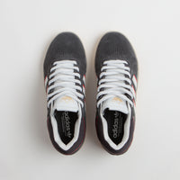 Adidas Tyshawn Shoes in Carbon and Crystal White / Better Scarlet thumbnail