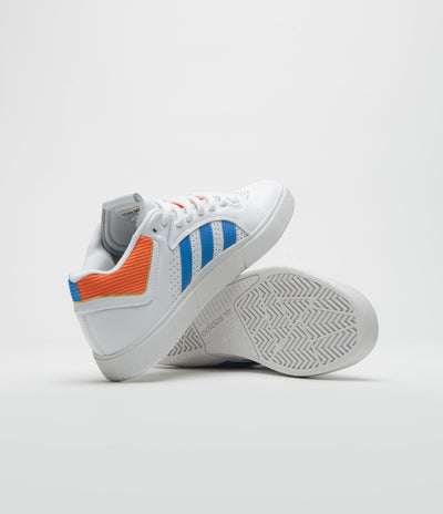 Adidas Tyshawn Shoes in FTWR White and Orange / Bluebird