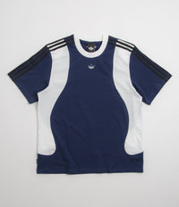 Adidas Tyshawn T-Shirt in Dark Blue and White