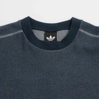 Adidas Waffle Long Sleeve T-Shirt - Aurora Ink / Orbit Grey thumbnail