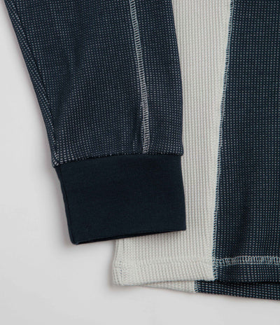 Adidas Waffle Long Sleeve T-Shirt - Aurora Ink / Orbit Grey