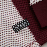 Adidas Waffle Long Sleeve T-Shirt - Core White / Shadow Red thumbnail