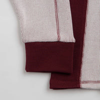 Adidas Waffle Long Sleeve T-Shirt - Core White / Shadow Red thumbnail