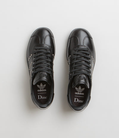 Adidas x Dime Gazelle ADV Shoes - Core Black / Silver Metallic / Carbon
