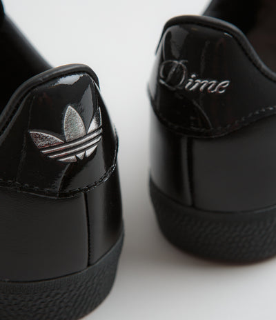 Adidas x Dime Gazelle ADV Shoes - Core Black / Silver Metallic / Carbon
