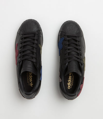 Adidas x Gonz Superstar ADV Shoes in Core Black and Core Black / Core Black
