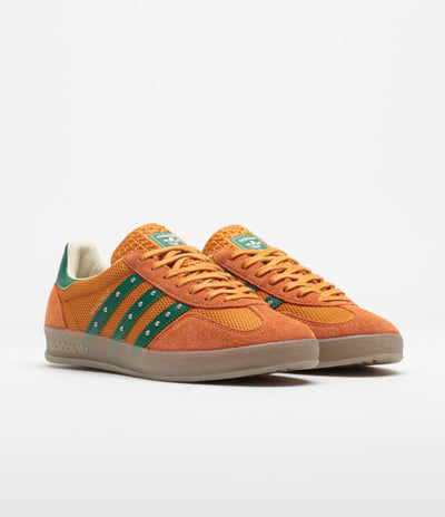 Adidas x Hardies Gazelle Indoor Shoes in Rustic Orange and Collegiate Green / Gum5