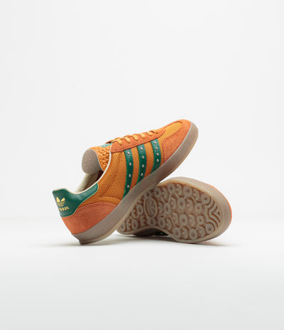 Adidas x Hardies Gazelle Indoor Shoes in Rustic Orange and Collegiate Green / Gum5