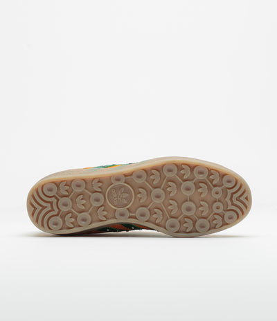 Adidas x Hardies Gazelle Indoor Shoes in Rustic Orange and Collegiate Green / Gum5