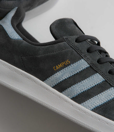 Adidas x Henry Jones Campus ADV Shoes in Carbon and Cloud White / Light Blue