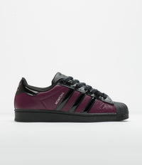 Adidas x Marcos Montoya Superstar ADV Shoes in Red Night and Core Black / Red Night
