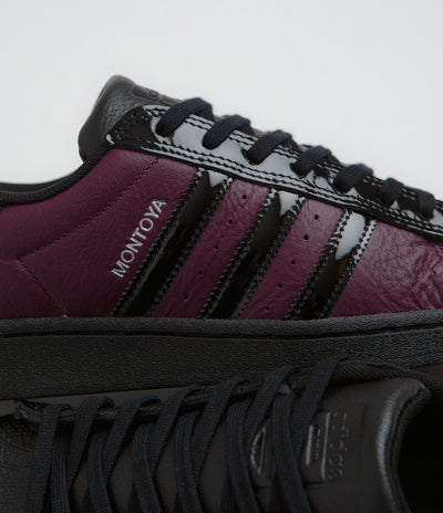 Adidas x Marcos Montoya Superstar ADV Shoes in Red Night and Core Black / Red Night