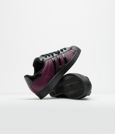 Adidas x Marcos Montoya Superstar ADV Shoes in Red Night and Core Black / Red Night
