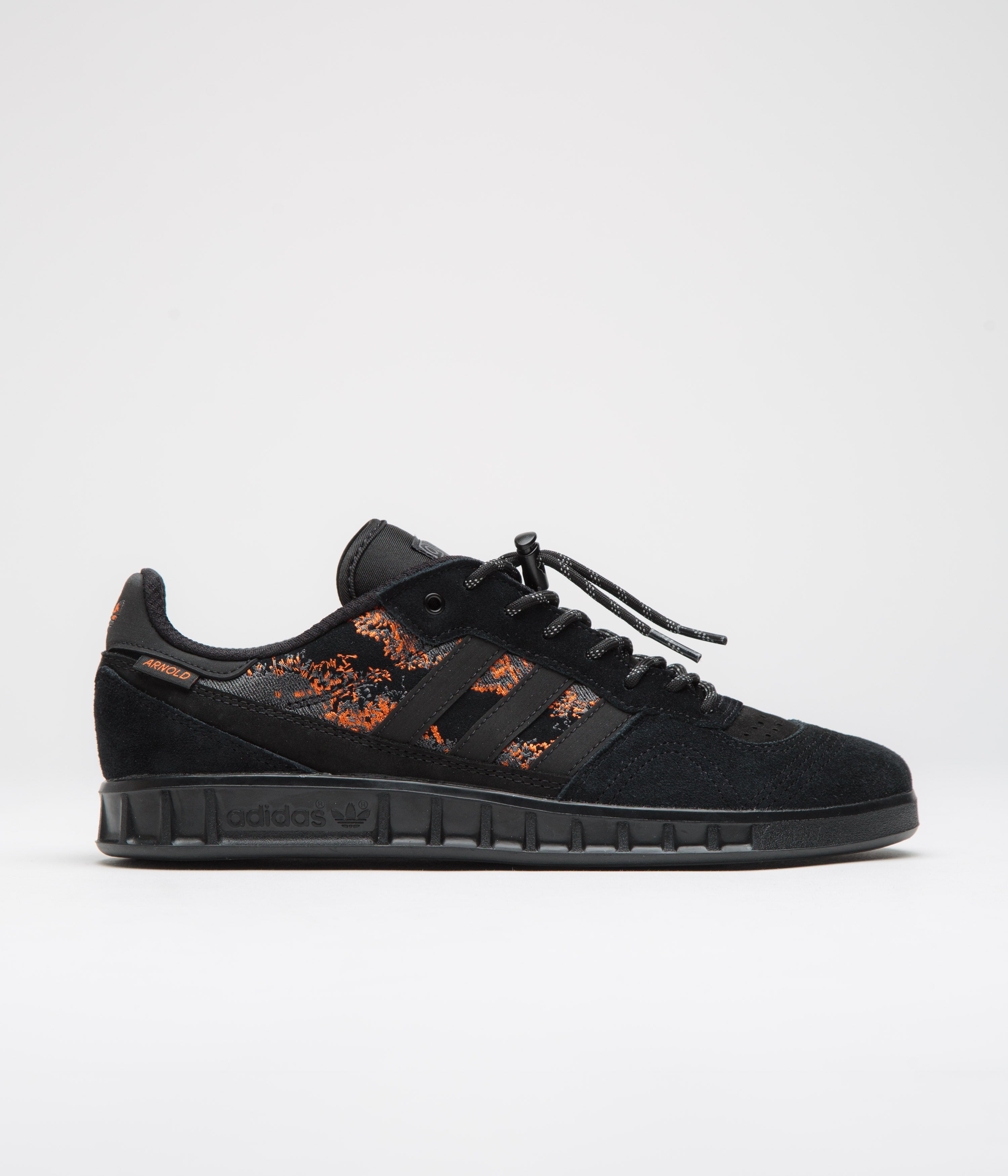 Adidas x Mike Arnold Handball Top Shoes in Core Black and Core Black / Semi Impact Orange