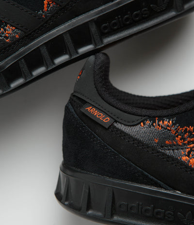 Adidas x Mike Arnold Handball Top Shoes in Core Black and Core Black / Semi Impact Orange