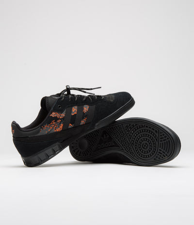 Adidas x Mike Arnold Handball Top Shoes in Core Black and Core Black / Semi Impact Orange