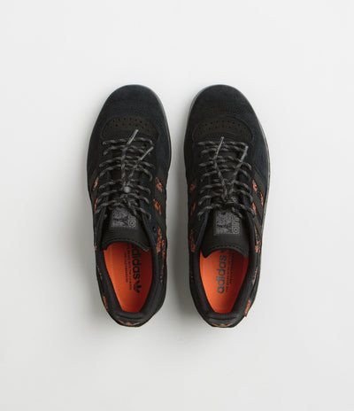 Adidas x Mike Arnold Handball Top Shoes in Core Black and Core Black / Semi Impact Orange