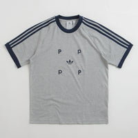 Adidas x Pop Trading Company Classic T-Shirt - Medium Grey Heather / Collegiate Navy thumbnail