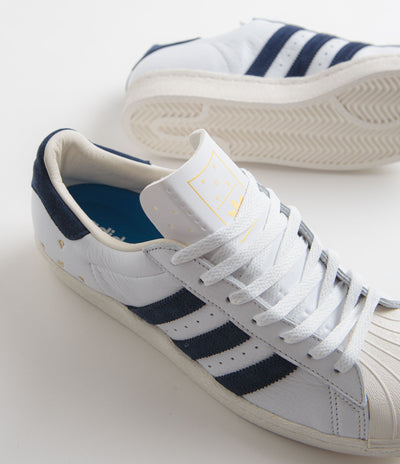 Adidas x Pop Trading Company Superstar ADV shoes - FTWR White / Collegiate Navy / Chalk White